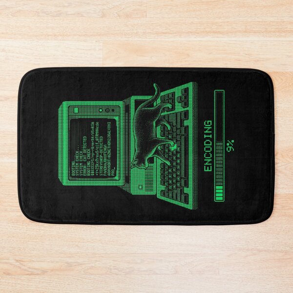 Item preview, Computer Programmer Nerd Cat Error Funny Pixel Coder IT designed and sold by GrandeDuc.