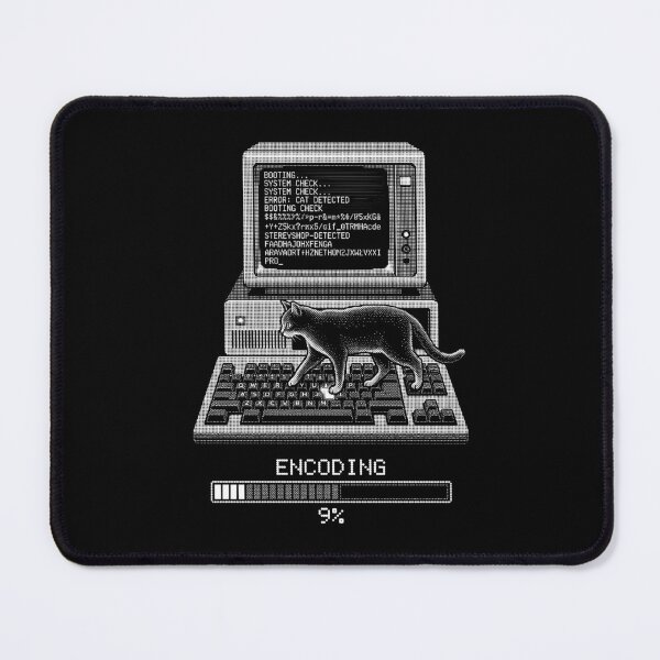 Item preview, Computer Programmer Nerd Cat Error Funny Pixel Coder IT designed and sold by GrandeDuc.