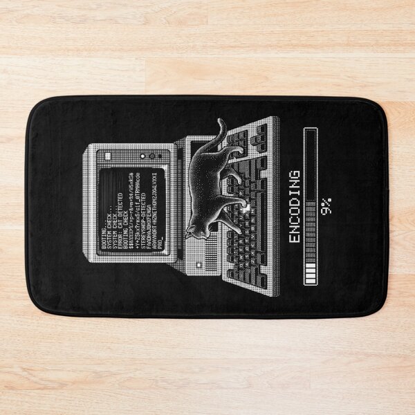 Item preview, Computer Programmer Nerd Cat Error Funny Pixel Coder IT designed and sold by GrandeDuc.