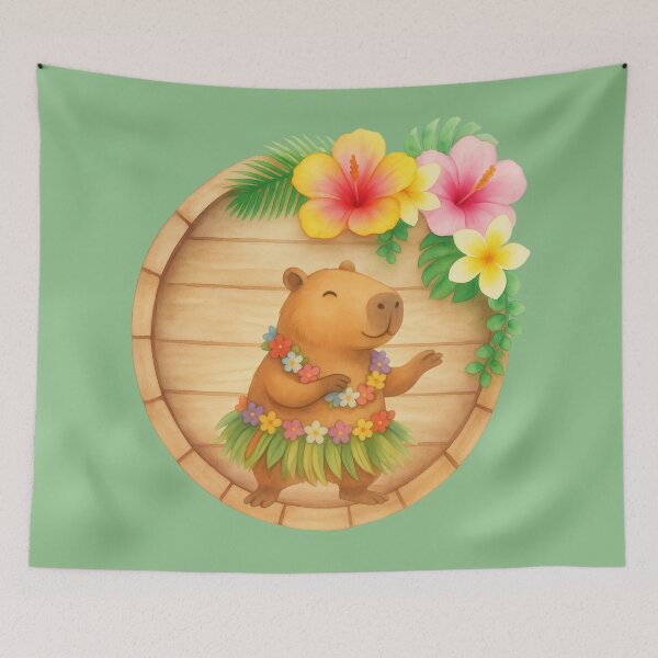 Item preview, Tropical Hula Capybara designed and sold by Ivy-Triggs.