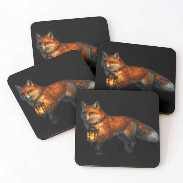 Item preview, Mystical Fox with Magic Firefly Lantern designed and sold by tineldesign.