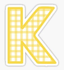 gelber Gingham Kappa Sticker