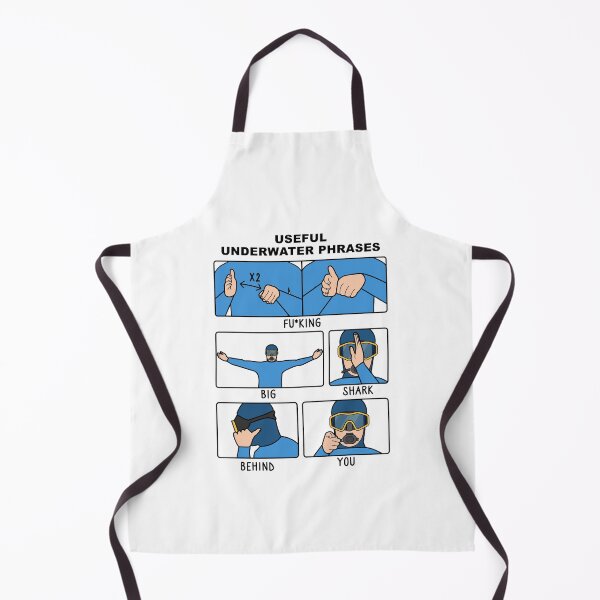Item preview, Scuba Diving Hand Signals – Big shark behind you joke designed and sold by messy-nessie.