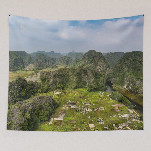 Item preview, Ngo Dong River Aerial - Tam Coc, Vietnam | Cinematic Ninh Binh Drone Art designed and sold by Ross.A.Campbell.