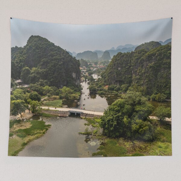 Item preview, Ngo Dong River Aerial - Tam Coc, Vietnam | Cinematic Ninh Binh Drone Art designed and sold by Ross.A.Campbell.