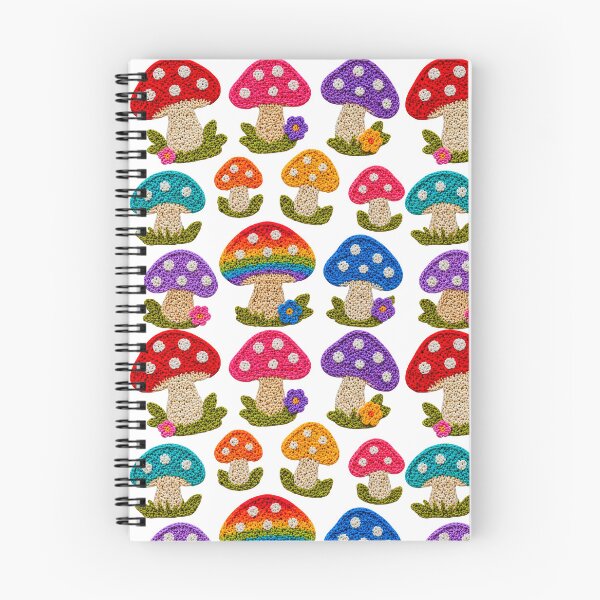 Item preview, Crochet-Style Rainbow Colors Mushrooms Print Shapes Mania designed and sold by Shapes-Mania.