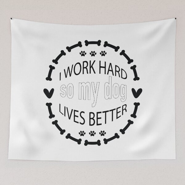 Item preview, Trabajo duro para que mi perro viva mejor – Frase divertida para amantes de los perros | Humor para dueños de mascotas designed and sold by Truth Pixel.