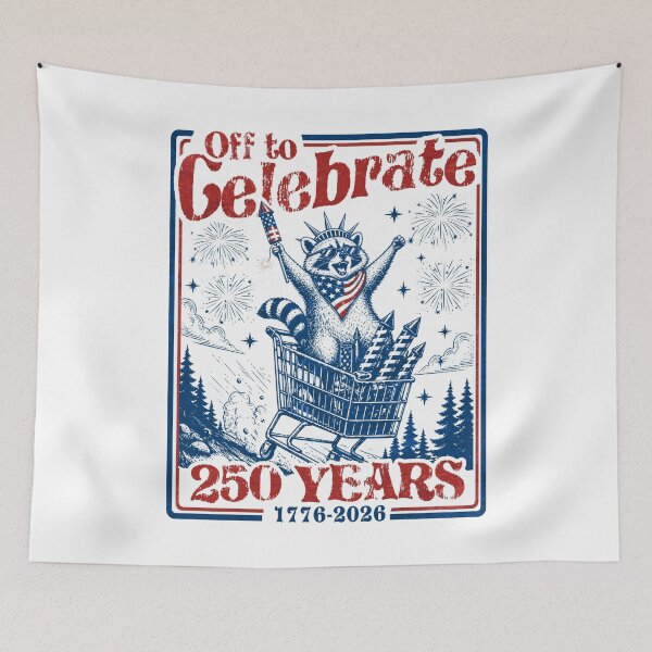 Item preview, Racoon 4Th July Funny Off To Celebrate 250 years designed and sold by Patchina.