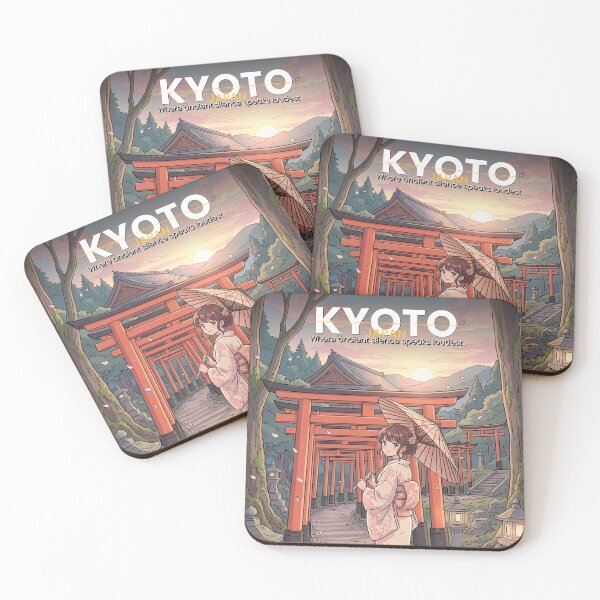Item preview, Kyoto Japan Retro Vintage Travel Poster | Japanese City Art Print designed and sold by Edszart.
