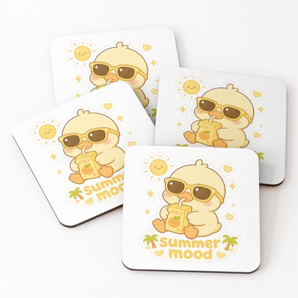 Item preview, Sticker Patito Verano Kawaii | Summer Mood designed and sold by AvasArtistic.