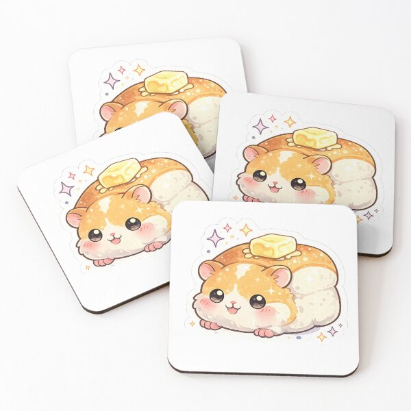 Item preview, Butter Toast Hamster Sticker | Cute Chibi Hamster designed and sold by ZYNORAworld.