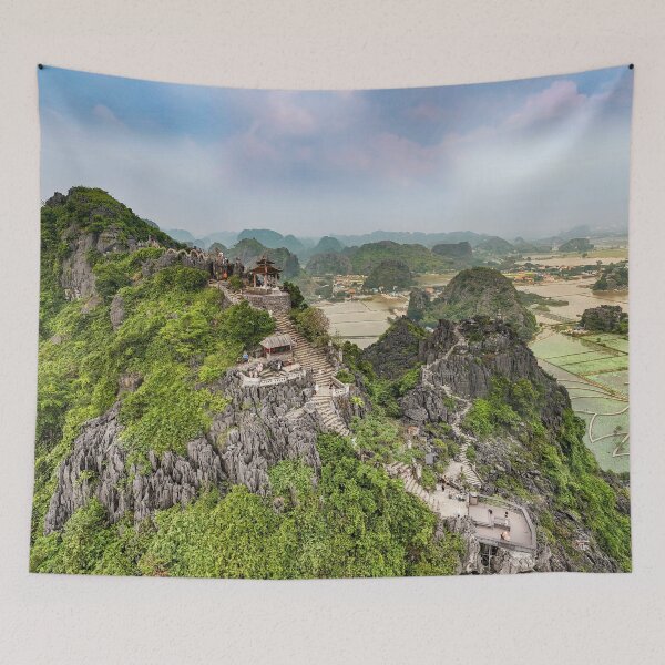 Item preview, Lying Dragon Mountain Aerial - Mua Caves Summit | Epic Ninh Binh, Vietnam Drone Art designed and sold by Ross.A.Campbell.