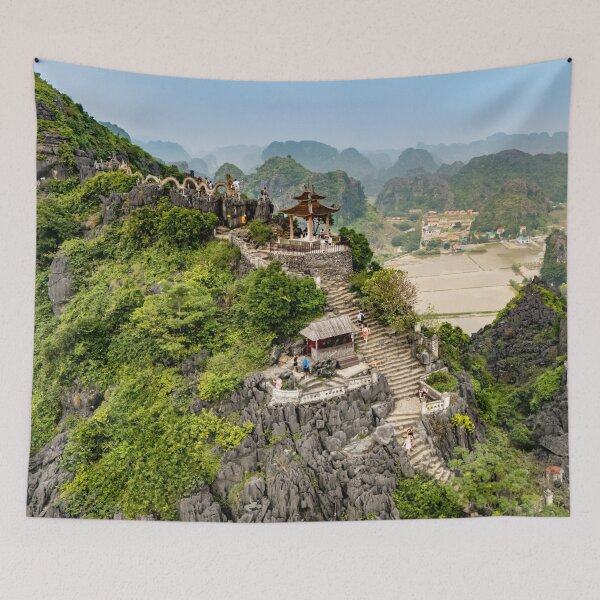 Item preview, Lying Dragon Mountain Aerial - Mua Caves Summit | Epic Ninh Binh, Vietnam Drone Art designed and sold by Ross.A.Campbell.