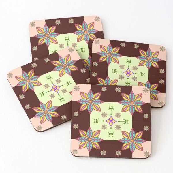 Item preview, Vintage Floral Seamless Pattern with Vibrant Blossoms on Dark Brown. designed and sold by Nicha Studio.