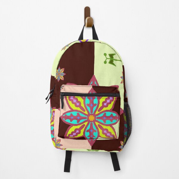 Item preview, Vintage Floral Seamless Pattern with Vibrant Blossoms on Dark Brown. designed and sold by Nicha Studio.