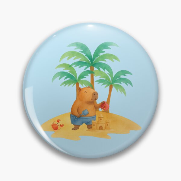 Item preview, Sunny Sandcastle Capybara designed and sold by Ivy-Triggs.