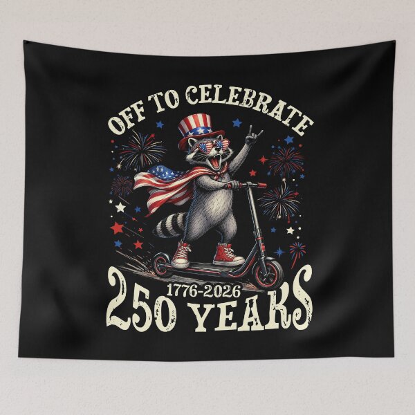 Item preview, Racoon 4Th July Funny Off To Celebrate 250 years designed and sold by Patchina.