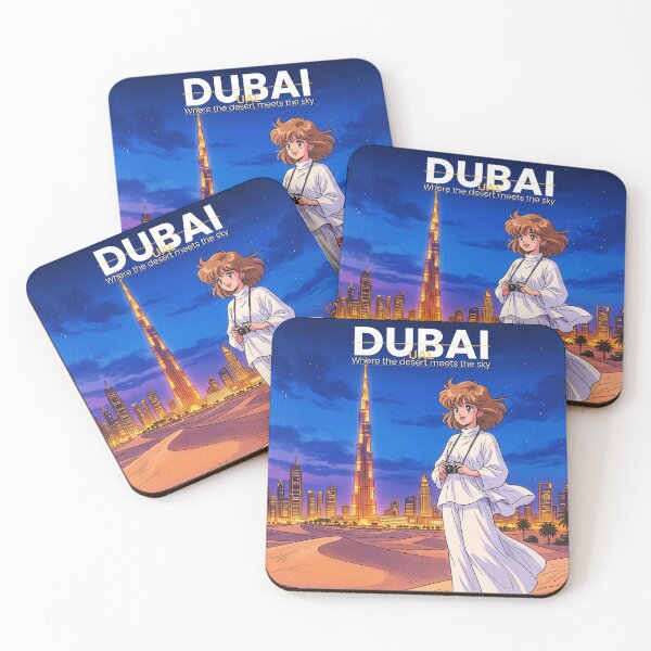 Item preview, Dubai Retro Vintage Travel Poster | UAE Skyline City Art Print designed and sold by Edszart.