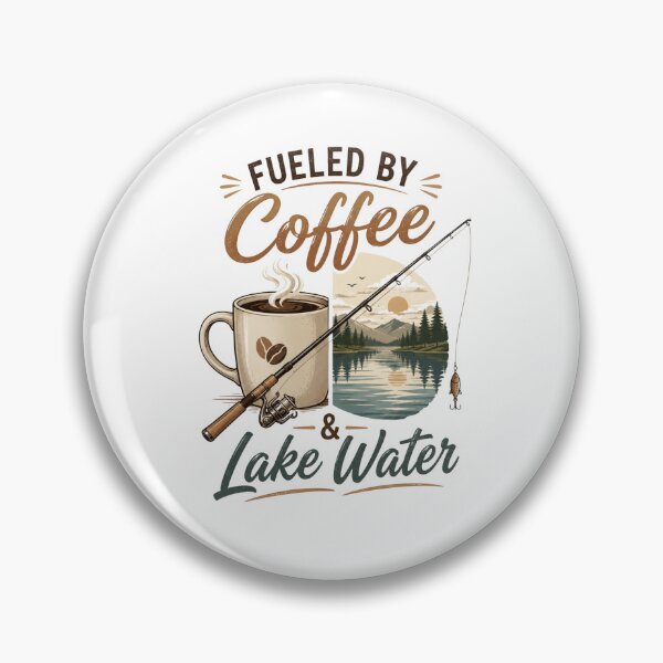 Item preview, Fueled by Coffee and Lake Water | Fishing Lifestyle T-Shirt designed and sold by ZorviqueStudio.