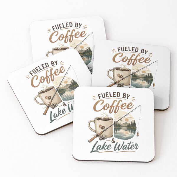 Item preview, Fueled by Coffee and Lake Water | Fishing Lifestyle T-Shirt designed and sold by ZorviqueStudio.