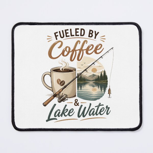 Item preview, Fueled by Coffee and Lake Water | Fishing Lifestyle T-Shirt designed and sold by ZorviqueStudio.