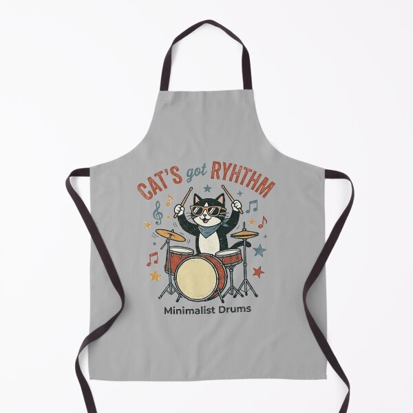 Item preview, Cat's Got Rhythm: Cool Drummer Cat Art designed and sold by Style-InkPulse.