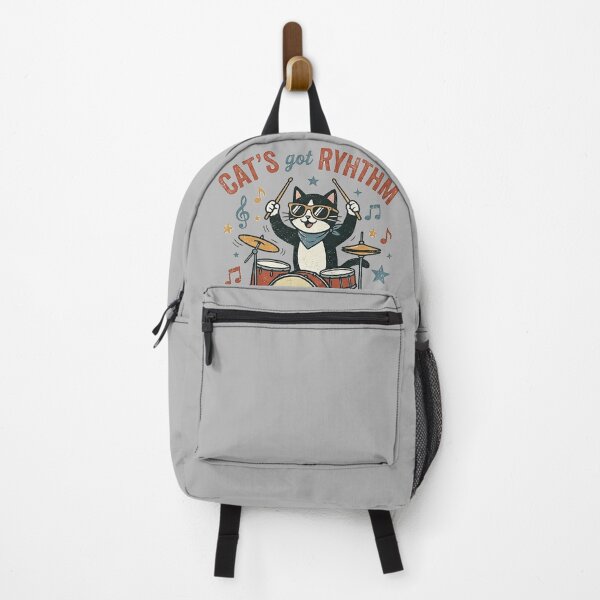 Item preview, Cat's Got Rhythm: Cool Drummer Cat Art designed and sold by Style-InkPulse.