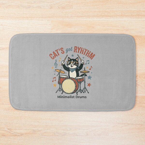 Item preview, Cat's Got Rhythm: Cool Drummer Cat Art designed and sold by Style-InkPulse.