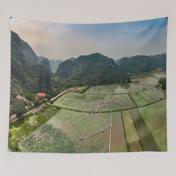 Item preview, Hang Mua Peak Aerial - Ninh Binh Panoramic View | Epic Vietnam Drone Landscape Art designed and sold by Ross.A.Campbell.