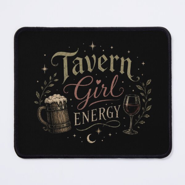 Item preview, Tavern Girl Energy Fantasy Bookish Aesthetic Vintage Design designed and sold by Moonwoven Studio.
