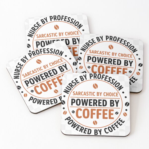 Item preview, Nurse by Profession Sarcastic by Choice Powered by Coffee - Funny Vintage Nurse Gift designed and sold by Mood Coffee art.