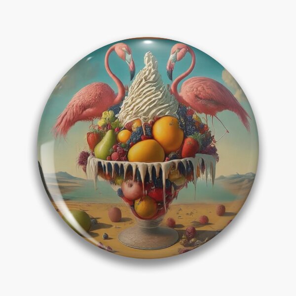 Item preview, Flamingo Oasis – Weirdcore Dessert Landscape designed and sold by EchoWave11.
