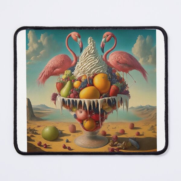Item preview, Flamingo Oasis – Weirdcore Dessert Landscape designed and sold by EchoWave11.