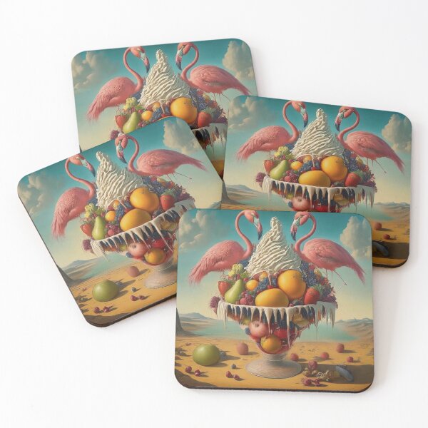 Item preview, Flamingo Oasis – Weirdcore Dessert Landscape designed and sold by EchoWave11.
