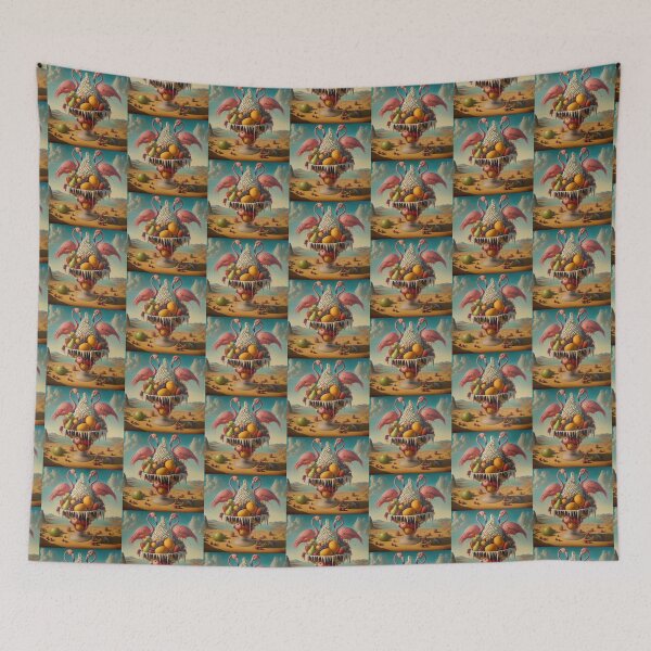 Item preview, Flamingo Oasis – Weirdcore Dessert Landscape designed and sold by EchoWave11.