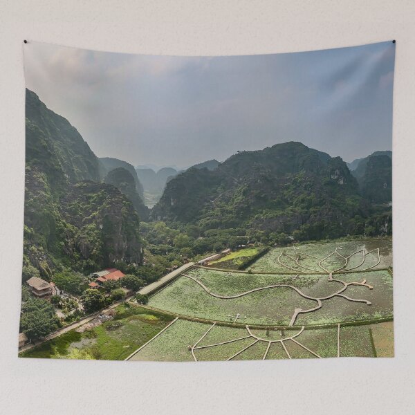 Item preview, Hang Mua Peak Aerial - Ninh Binh Panoramic View | Epic Vietnam Drone Landscape Art designed and sold by Ross.A.Campbell.