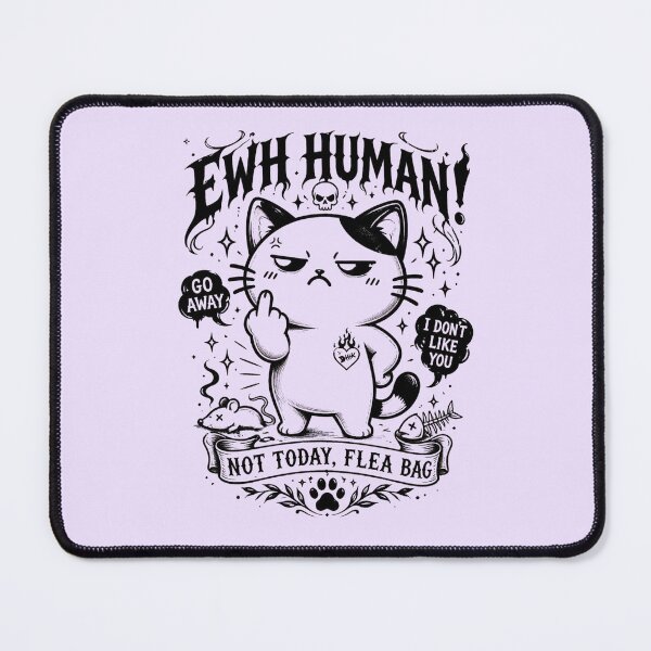 Item preview, Funny Grumpy Cat Tattoo Design – “Eww Human” Cute Sarcastic Cartoon Art designed and sold by TIGER-GEMINI.