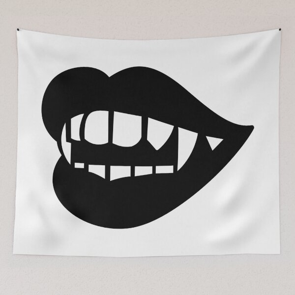 Item preview, Wild Kiss Lips Romantic Dark Blackwork Tattoo Flash Art designed and sold by villacruz.