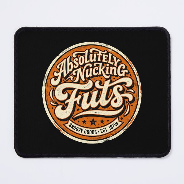 Item preview, Absolutely Nucking Futs 70s Aesthetic Groovy Typography designed and sold by SplashTastic.