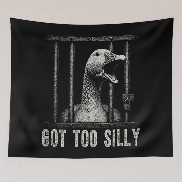 Item preview, Funny Goose Prison Meme Got Too Silly Goose designed and sold by Patchina.