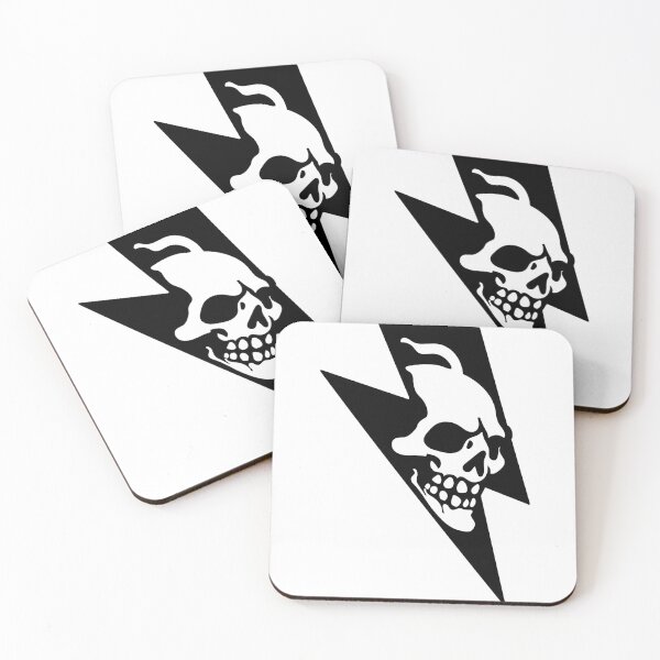 Item preview, Negative Space Thunder Skull Bolt Blackwork Tattoo Flash Art designed and sold by villacruz.
