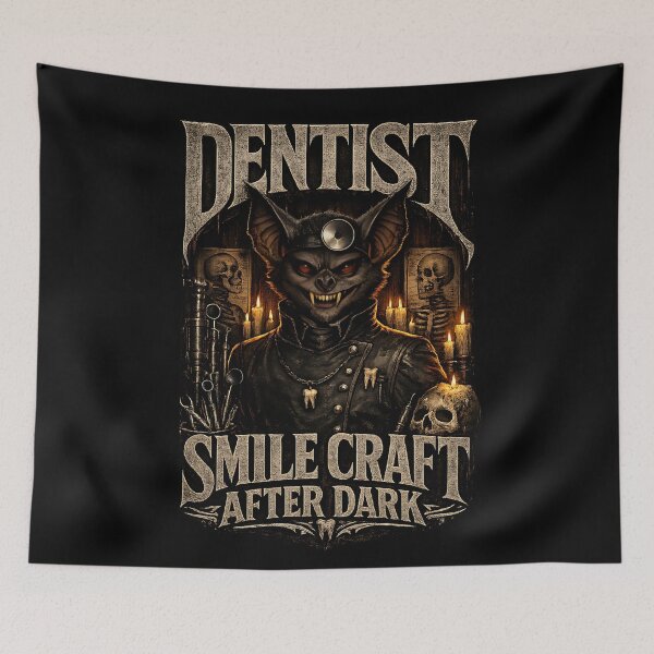 Item preview, Gothic Bat Dentist Shirt, Horror Dentist Halloween Design, Dark Academia Dental Hygienist Gift, Smile Craft After Dark Gothic Medical Tee designed and sold by ClinicalHubs.
