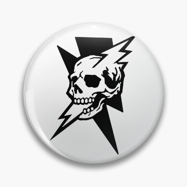Artikelvorschau, Blitz-Totenkopf-Elektroschlag-Tattoo-Vorlage in Schwarz entworfen und verkauft von villacruz.