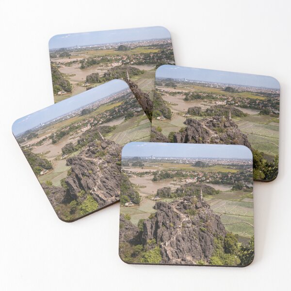 Item preview, Small Pagoda Panorama - Lying Dragon Mountain | Ninh Binh Vietnam Zen Landscape Art designed and sold by Ross.A.Campbell.