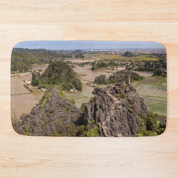 Item preview, Small Pagoda Panorama - Lying Dragon Mountain | Ninh Binh Vietnam Zen Landscape Art designed and sold by Ross.A.Campbell.
