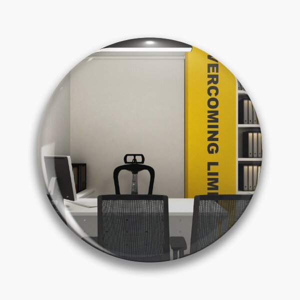 Item preview, Modern Minimalist Office Interior with Yellow Accent Wall designed and sold by ruchikadesigns.