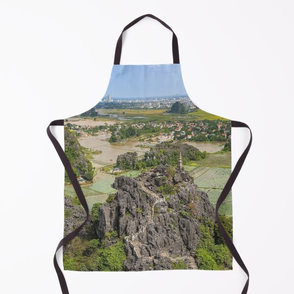 Item preview, Small Pagoda Panorama - Lying Dragon Mountain | Ninh Binh Vietnam Zen Landscape Art designed and sold by Ross.A.Campbell.