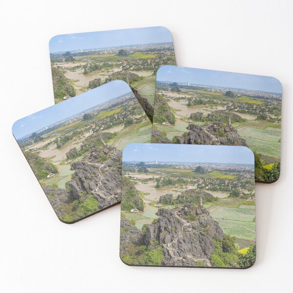 Item preview, Small Pagoda Panorama - Lying Dragon Mountain | Ninh Binh Vietnam Zen Landscape Art designed and sold by Ross.A.Campbell.