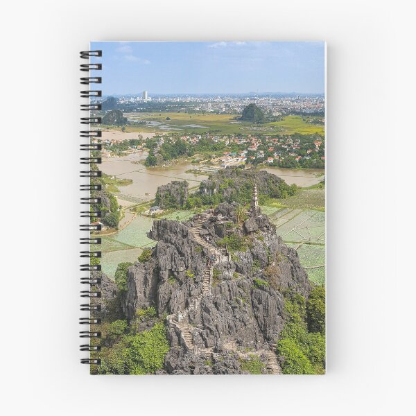 Item preview, Small Pagoda Panorama - Lying Dragon Mountain | Ninh Binh Vietnam Zen Landscape Art designed and sold by Ross.A.Campbell.