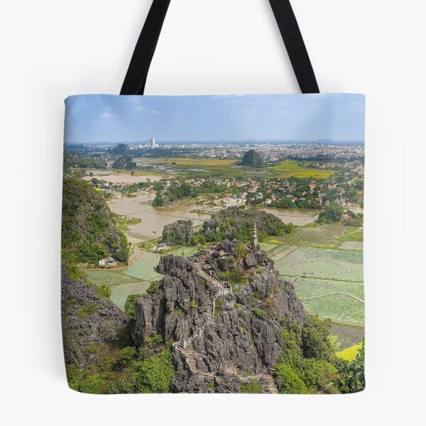 Item preview, Small Pagoda Panorama - Lying Dragon Mountain | Ninh Binh Vietnam Zen Landscape Art designed and sold by Ross.A.Campbell.